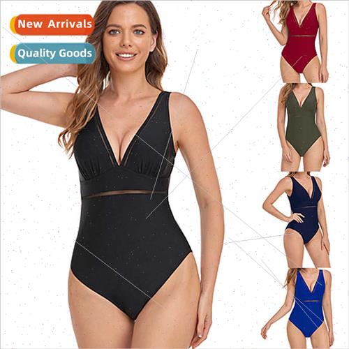 2023 Europe Sexy One-piece Bikini Belly Shading Slim Beach S