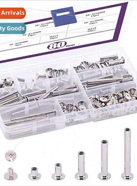 160pcs boxed 80Set Iron ledger sub mother screws rivets ledg
