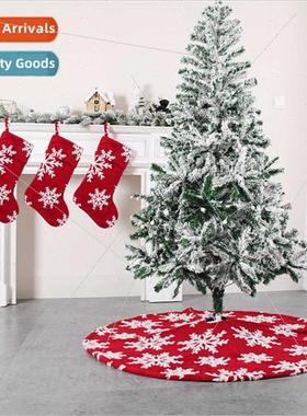 Cotton velvet jacquard Christmas e skirt snowflake plush soc