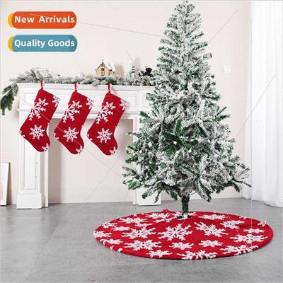 Cotton velvet jacquard Christmas e skirt snowflake plush soc