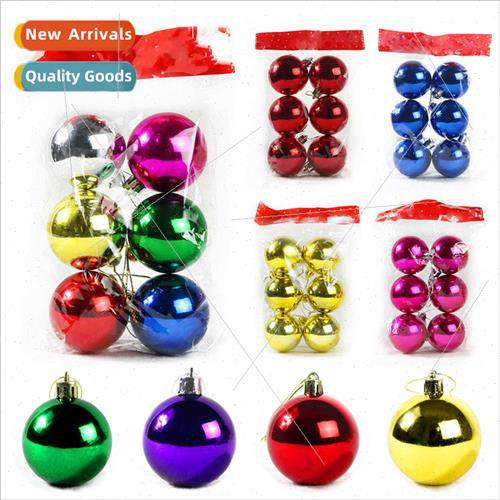 Christmas decorations electroplated glossy plastic round bal