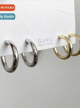 Retro cold wind circle earrings 2023 new tide exquise commut