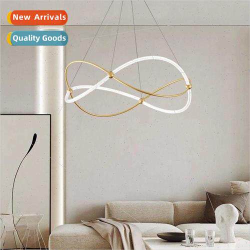 All copper simple line chandelier home living room bedroom s