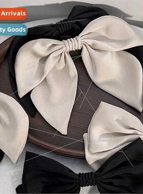 Bow hair clips back head French elegant celebry spring clip