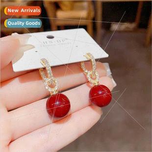 earrings pearl two wear Koreasweet simple fashion