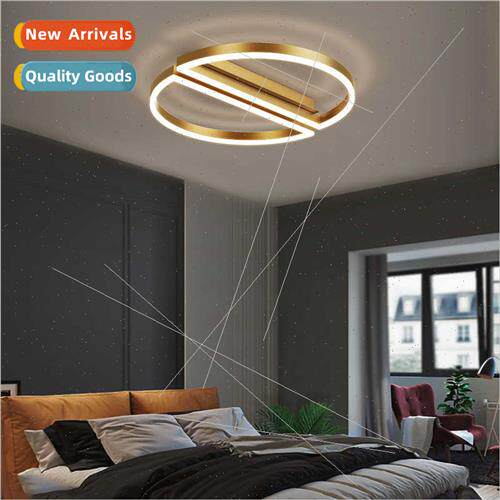 Scandinavian light luxury all copper bedroom lamp ceiling la