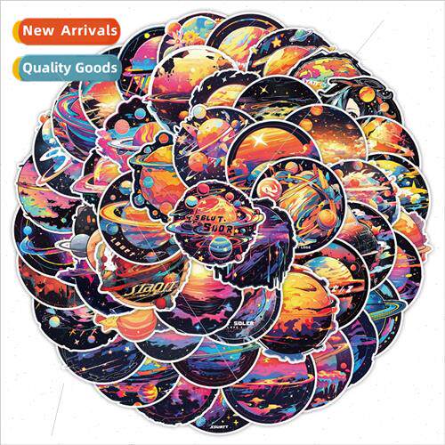50 colorful star river graffi stickers skateboard luggage ce