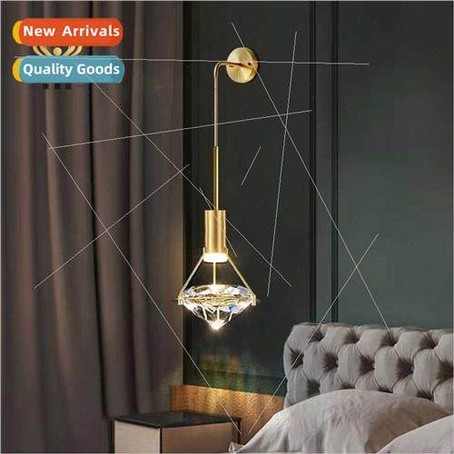 ght luxury crystal wall lamp post-modern minimalist living r