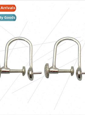 mple ear jewelry 925 silver earrings diy pearl amber half-ho