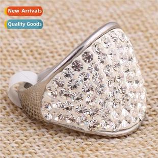 Europe new silver wedding ring popular diamond ring Europe h