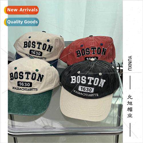 Korea BOSTON letters duck tongue hat couple hundred wh fashi