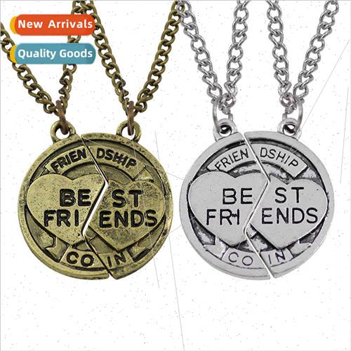 Vintage Best Friends BEST FRIENDS Patchwork Necklace Girlfri