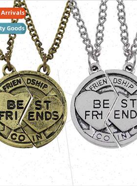 Vintage Best Friends BEST FRIENDS Patchwork Necklace Girlfri