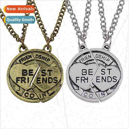 Vintage Best Friends BEST FRIENDS Patchwork Necklace Girlfri