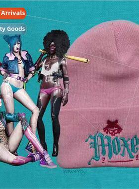 Cartoon game Cyberpunk 2077 fall winter wool cap Moxes embro