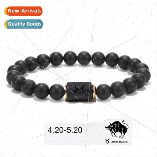 New Stch Bracelet  American Zodiac gns Black Frosted Onyx Be