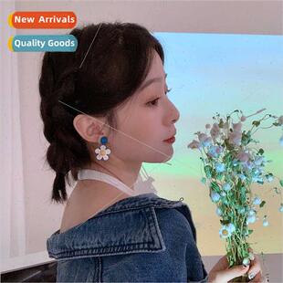 niche ins acrylic earrings ear female hundred Flower tide