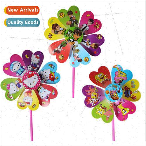 Cartoon windmill six-leaf windmill toys Children gifts activ