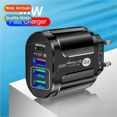 36W PD+QC3.0 2.4A Dual USB Fast Charger Phone Charger Multi-