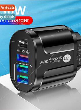 36W PD+QC3.0 2.4A Dual USB Fast Charger Phone Charger Multi-