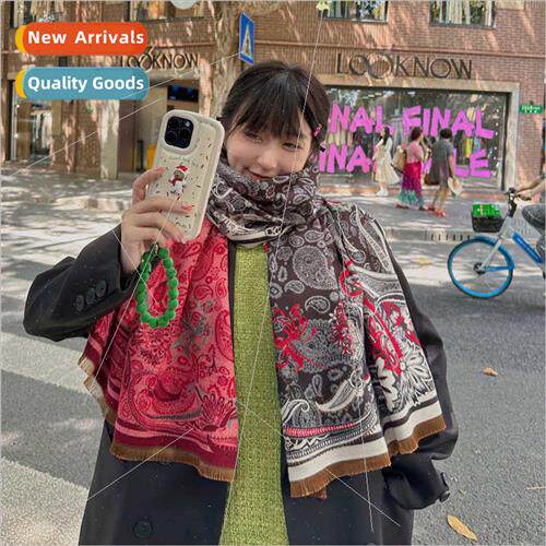 Scarf female fall winter wild imation cashmere double-sided