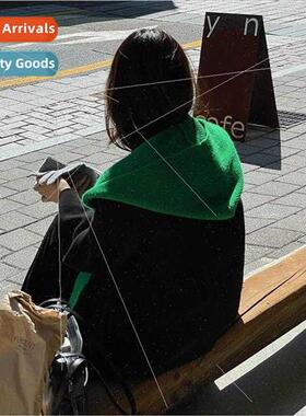 Korean  simple atmosphere sense hat scarf all-in-one female