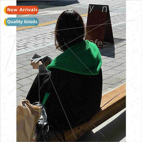 Korean  simple atmosphere sense hat scarf all-in-one female