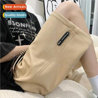 Shorts men 2023 summer waffle loose five pants in pants men