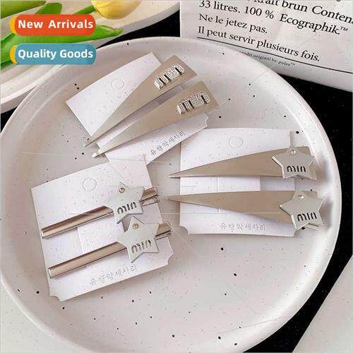 Star metal duckbill hair clips side broken hair a word clip
