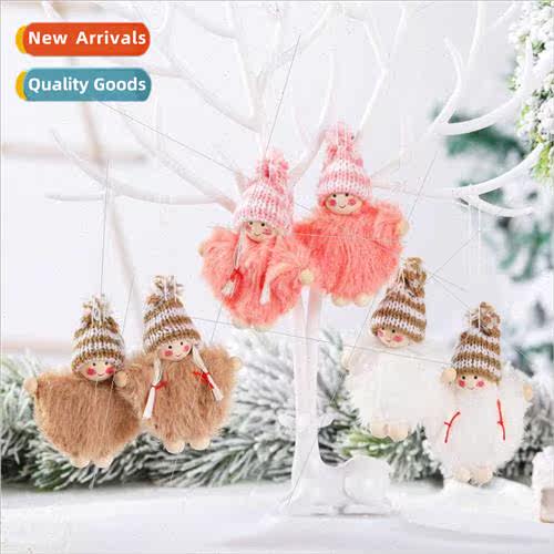 Christmas decorations creative wooden woolen hat boy girl ca