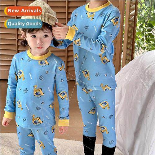 Autumn winter new children cashmere silk underwear set small