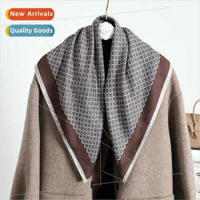 Summer fall new herringbone pattern small silk scarf fashion