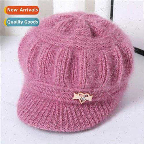 Winter middle-aged knted cap padded warm ear protection wind