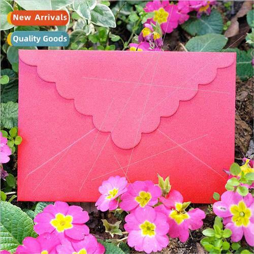 Wedding Invation Envelope Romantic Lace Wave Pattern Pearl P