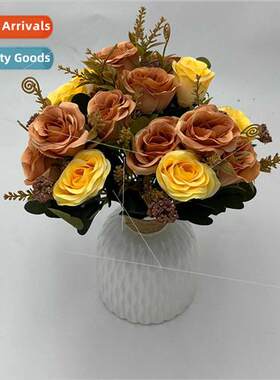 ght luxury retro simulation flowers fake flowers living room