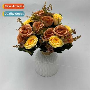 ght luxury retro simulation flowers fake flowers living room