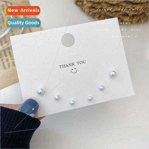 Earrings female 925 silver needle pearl set ins niche gentle