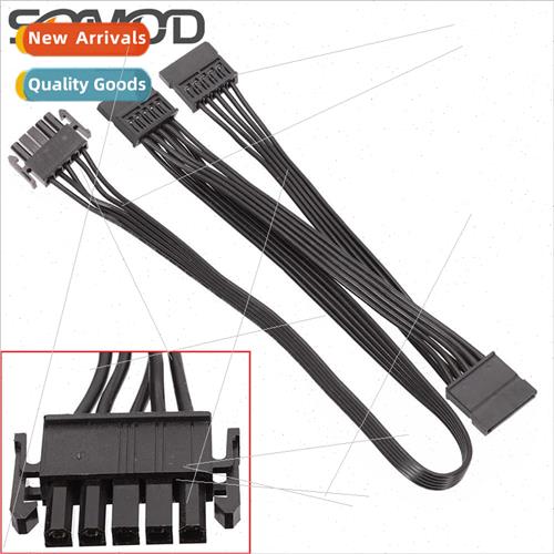 SATA Module Cable 适用Enermax PSU 5Pin TO SATA15Pin X3 Black