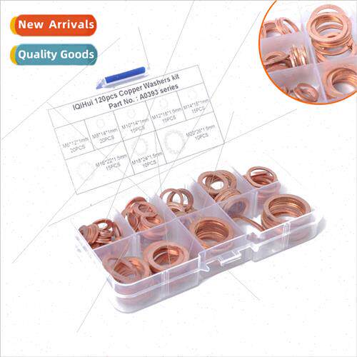Round 1MM 1.5MM Thick Flat Washer Purple Copper Oil Seal Gas