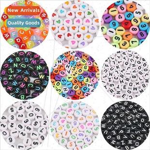 loose beads diy 7mm chi flat acrylic letters English