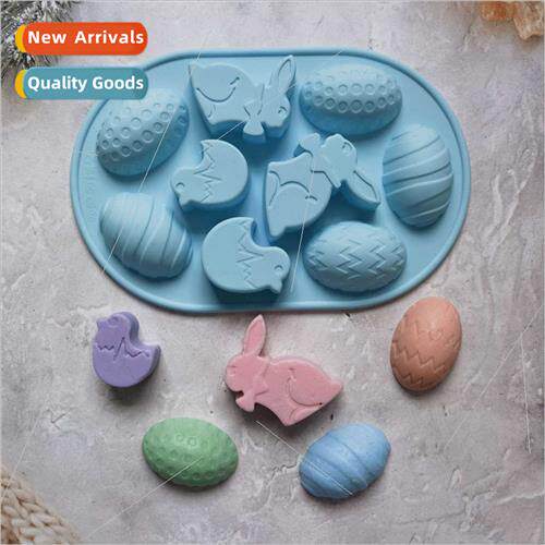 9PCS Bunny Easter Egg 278 Chocolate licone Mold Cake Pudding