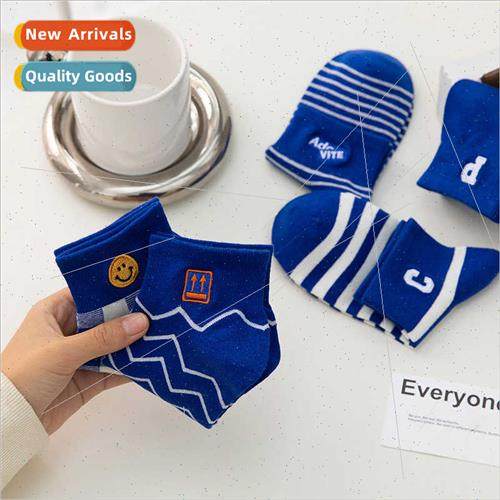 Klein blue socks ins mid-calf socks breathable comtable oute