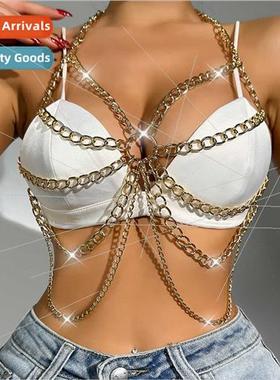 3169Europevest sexy small circle connected thick thin metal