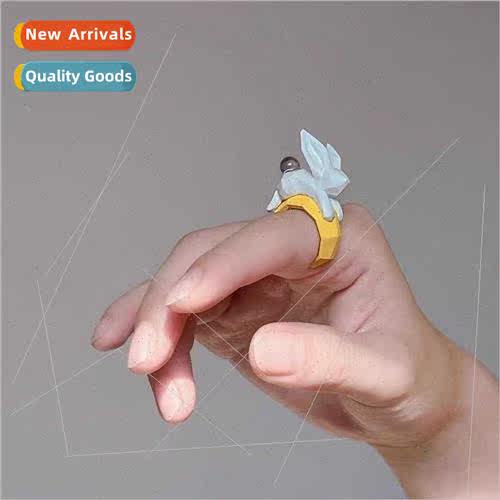 2023 Summer New Creative Moon Rabb Ring Funny Rabb Open Ring