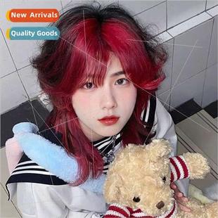 curly black dye wolf pick women red hair wigs tail 适用men