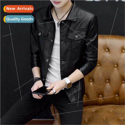 Men leather jacket fall fashion Korean Slim nd men youth han