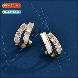 double Europe classic she zirconia natural irregular Fashion