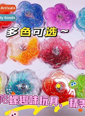 Creative petal fingertip gyro transparent quicksand goo disk