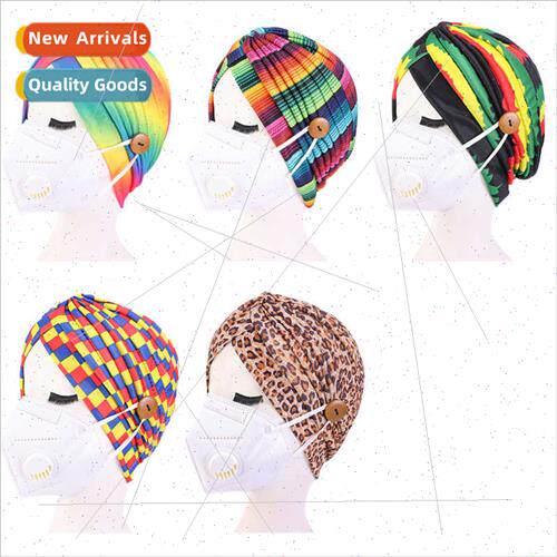 2020 New Women Mask Hat Protective Hat Button Indian Hat Ant