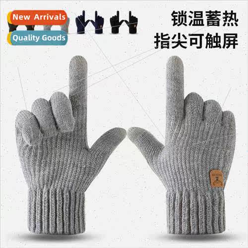 Winter warm gloves men riding padded thickened outdoor windp